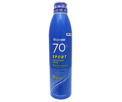 SPF 70 Sport Sunscreen Spray, 9.1 Oz.