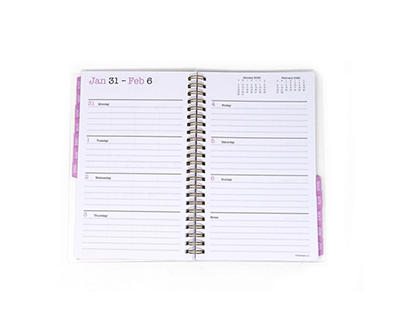 Medium Clear Frosted Leopard Planner