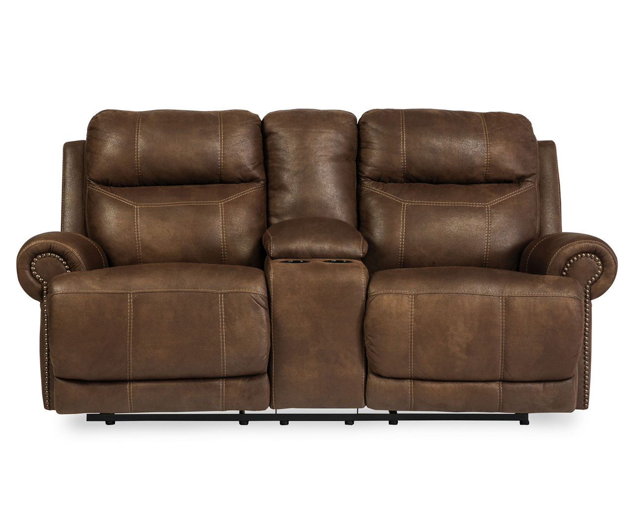 Reclining loveseat with discount console big lots