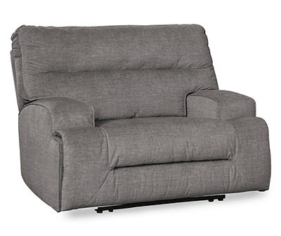 Coombs Charcoal Wide Seat Power Recliner