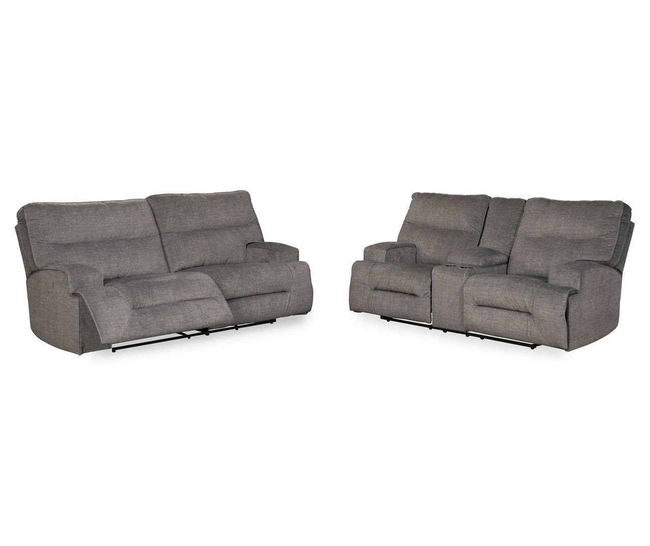 Coombs charcoal reclining deals sofa