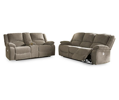 Draycoll Pewter Power Reclining Sofa