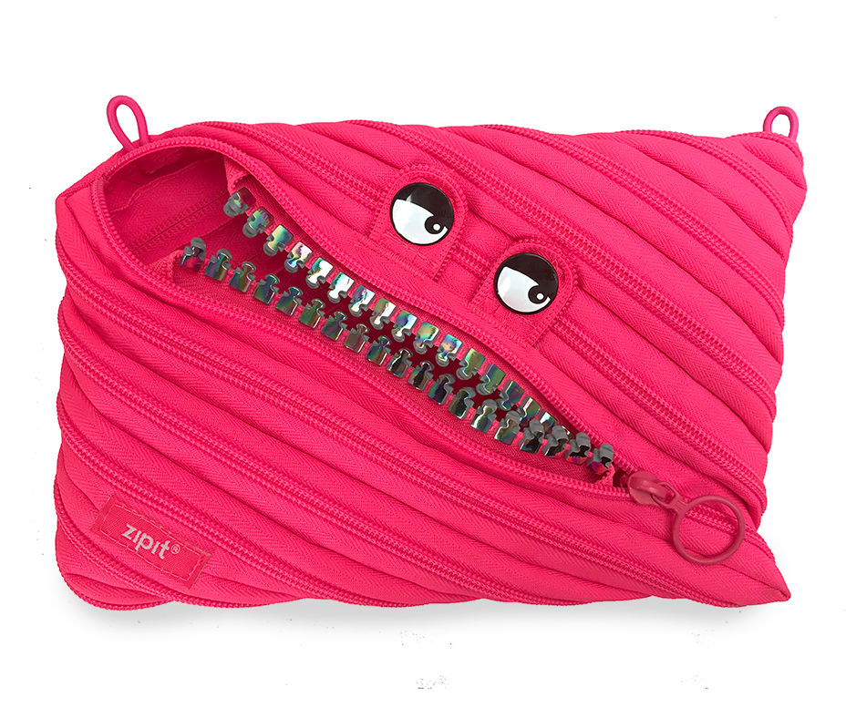 zipit Monster Grillz Pink 3-Ring Binder Pouch