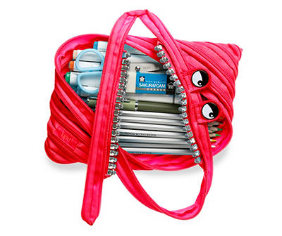 zipit Monster Grillz Pink 3-Ring Binder Pouch