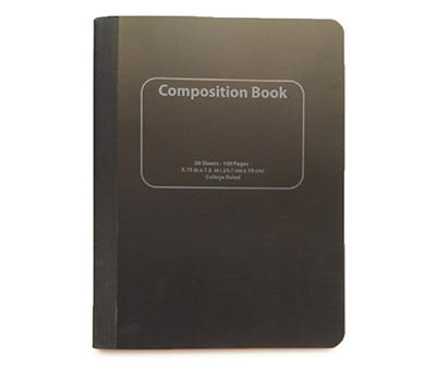 Black 80 Sheet Poly Composition Book