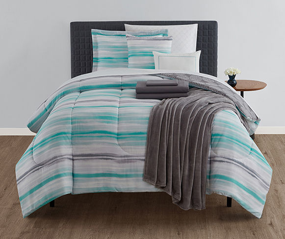 Solid Twin Fitted Sheet - Aqua