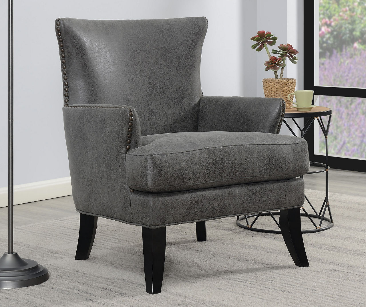 Small gray best sale accent chair