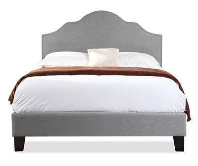 Lombard Light Gray Full Upholstered Bed