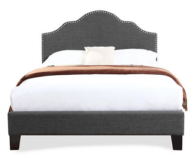 Lombard Charcoal Gray Full Upholstered Bed