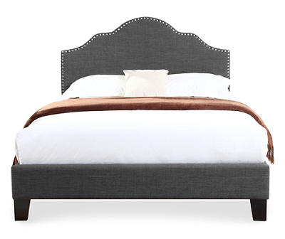 Lombard Charcoal Gray California King Upholstered Bed