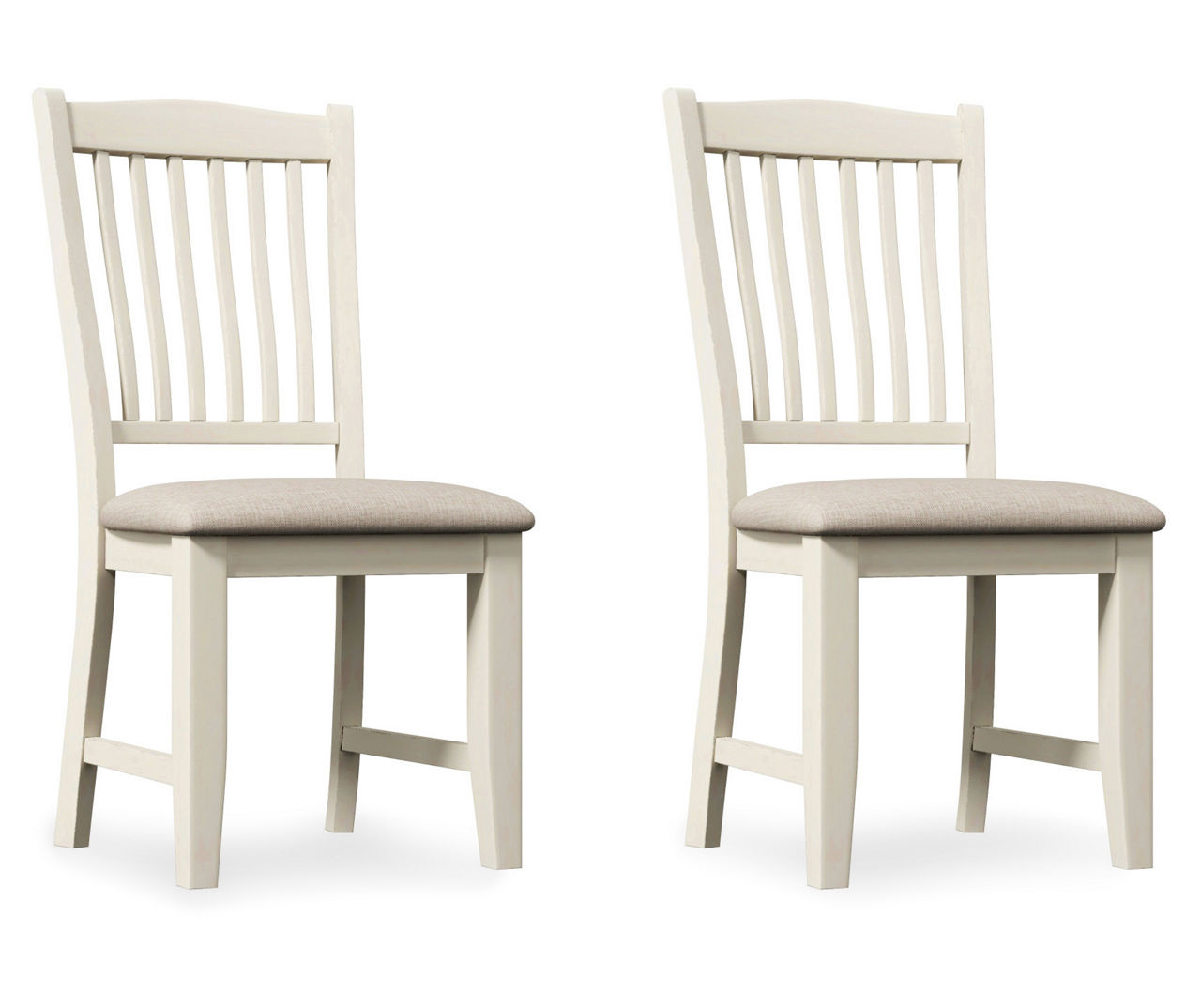 Willow River Tuscon Whitewash Upholstered Dining Chairs, 2Pack Big Lots