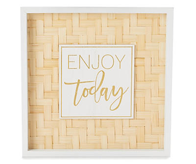 "Enjoy Today" Bamboo Framed Plaque
