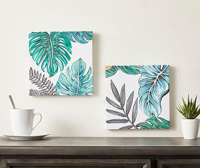 Palm Leaf 2-Piece Canvas Set