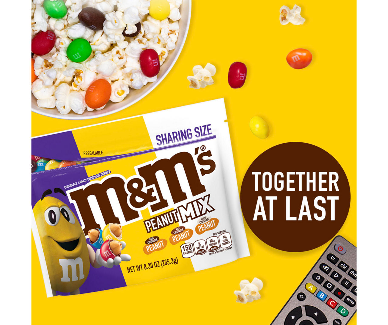 Save on M&M's Peanut Mix Chocolate & White Chocolate Candies Share Size  Order Online Delivery
