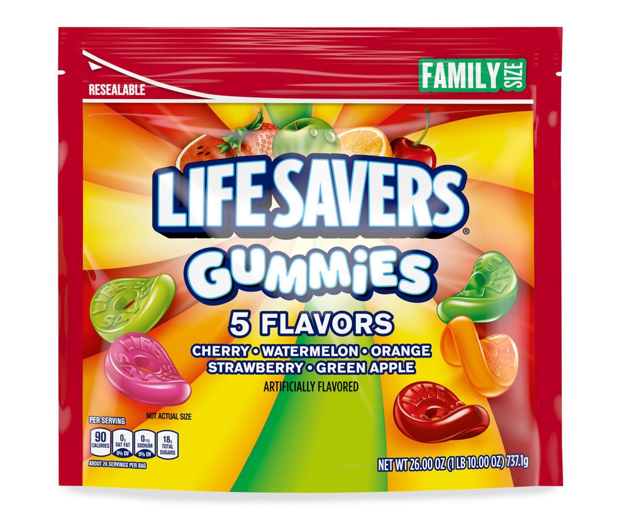 Lifesavers 5 Flavors Gummies Family Size Bag, 26 Oz. | Big Lots