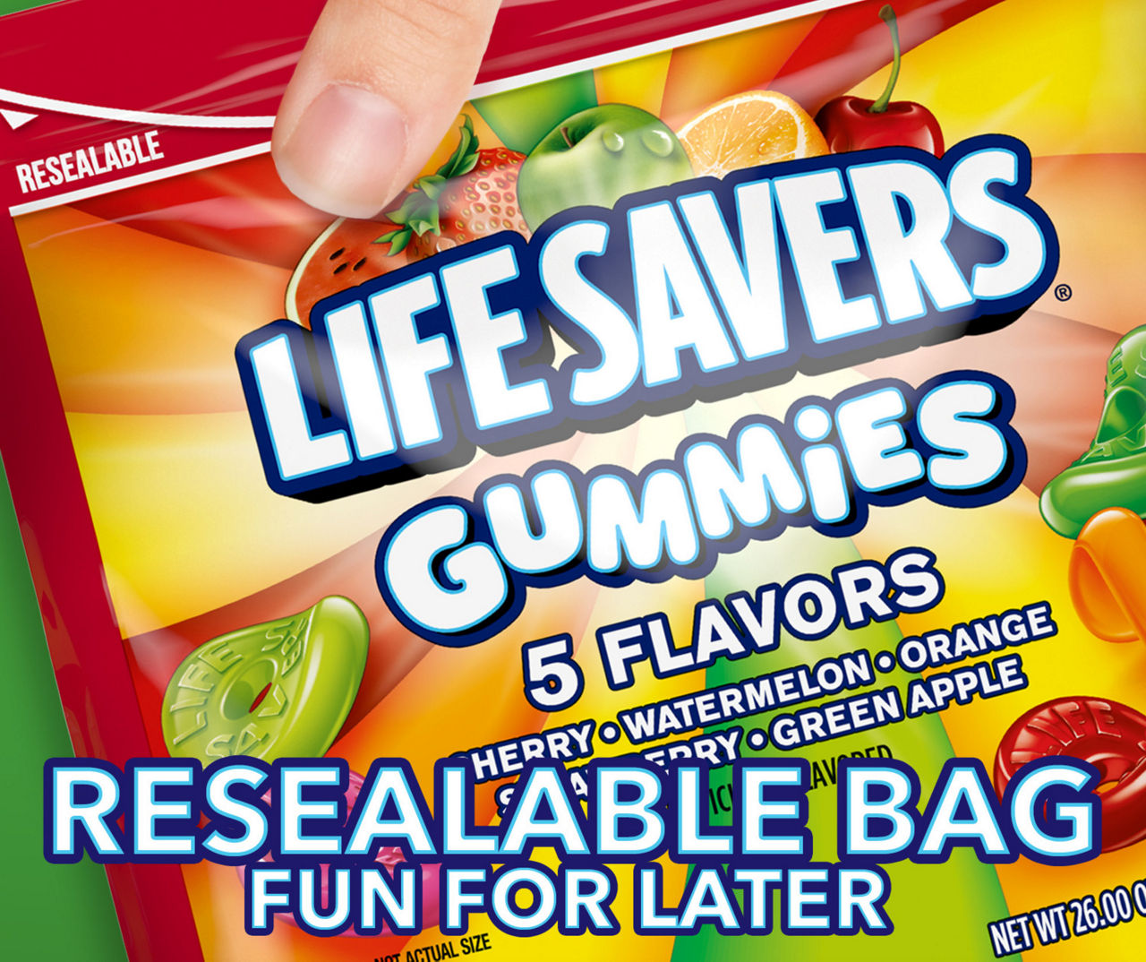 Lifesavers 5 Flavors Gummies Family Size Bag, 26 Oz. | Big Lots