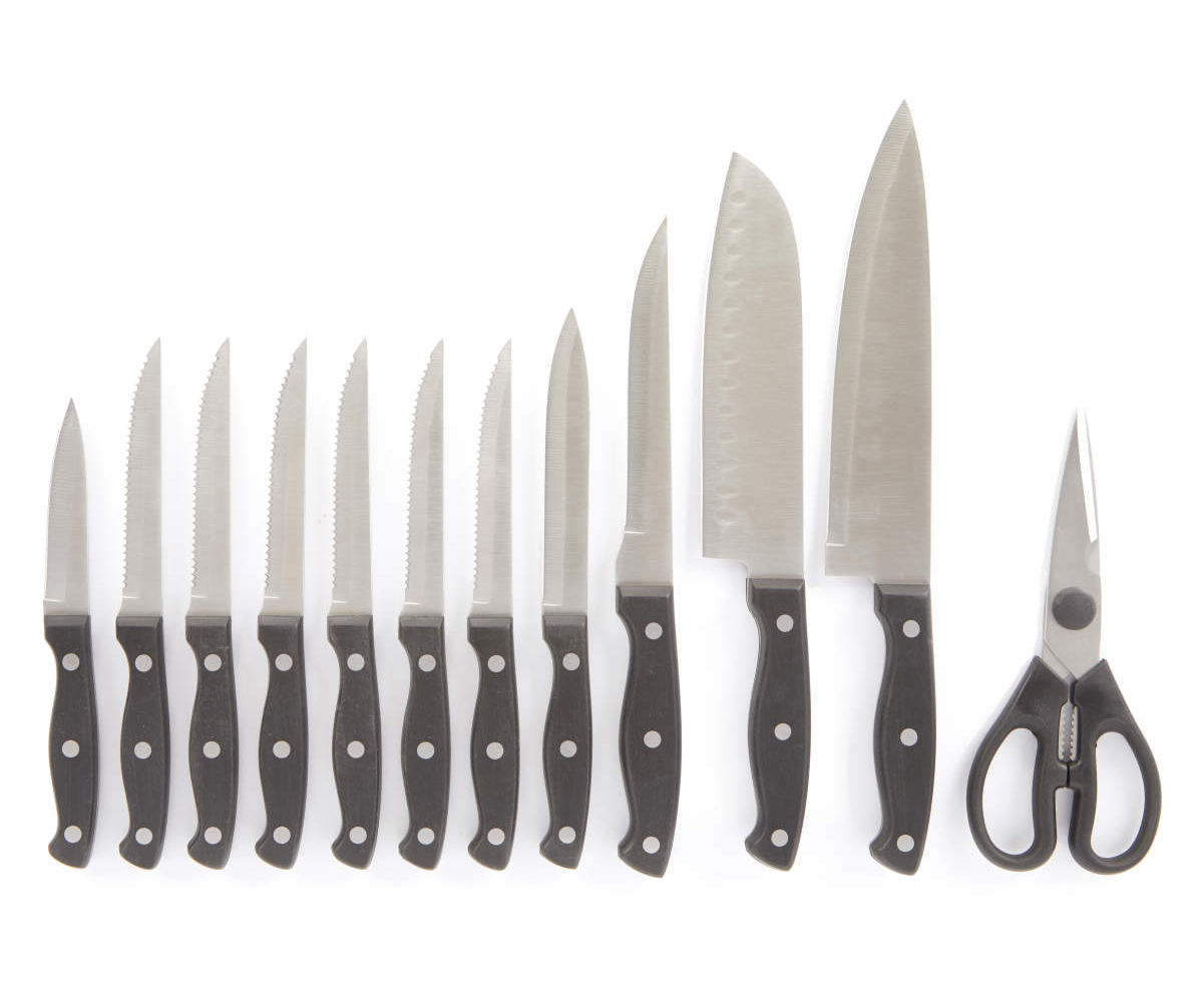 Stainless Steel 13-Piece Knife Block Cutlery Set