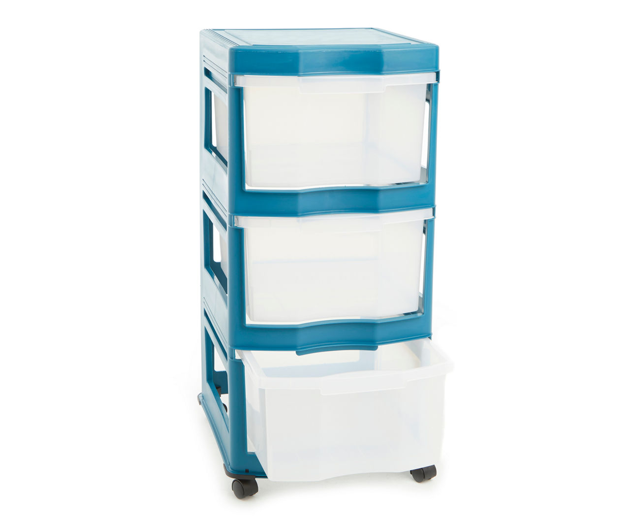 Teal 3-Drawer Cart