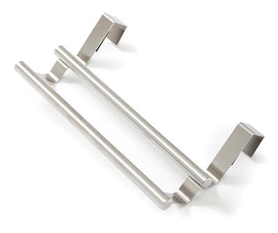 Silver Over-the-Cabinet Towel Bar