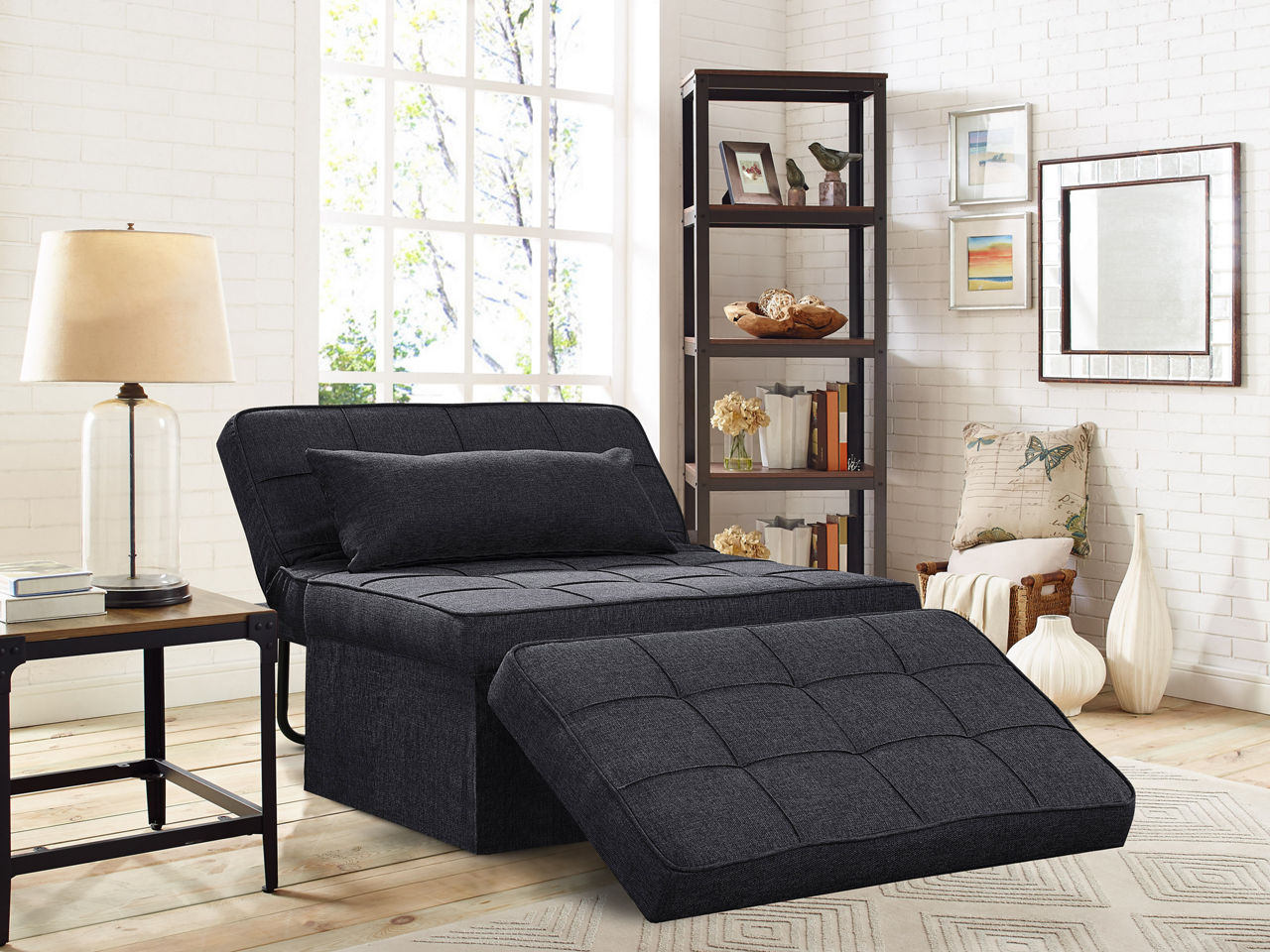 Convertible on sale sleeper ottoman