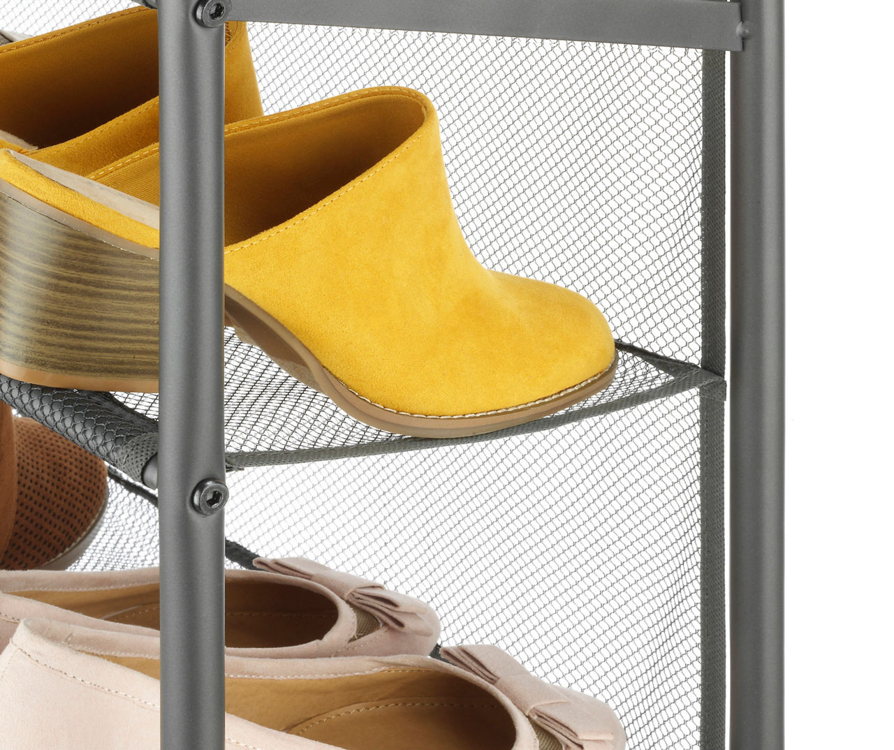 Graphite 4-Tier Expandable Shoe Rack