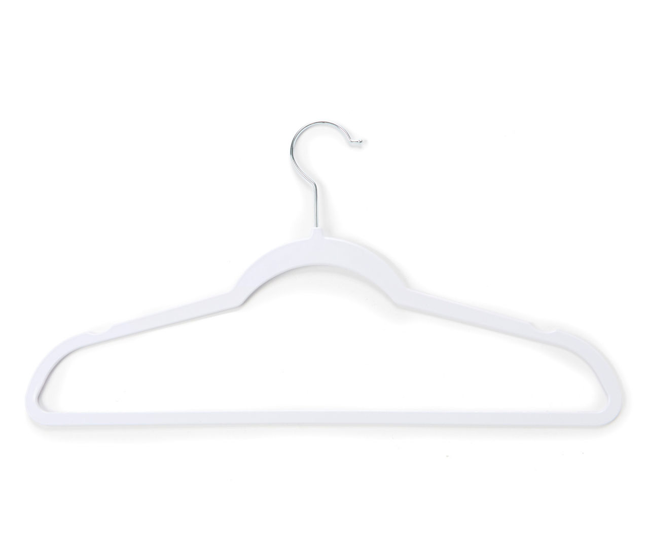 Buy wholesale Living Design Thin plastic hanger 50 pieces white 45 x 22 x  0.5 (W x H x D)
