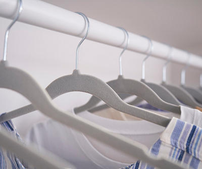 Real Living Gray Velvet Hangers, 50-Pack