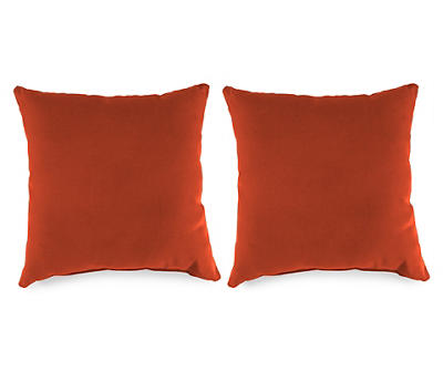 Grenadine Red Outdoor Throw Pillows, 2-Pack