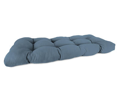 Denim Blue Outdoor Wicker Settee Cushion