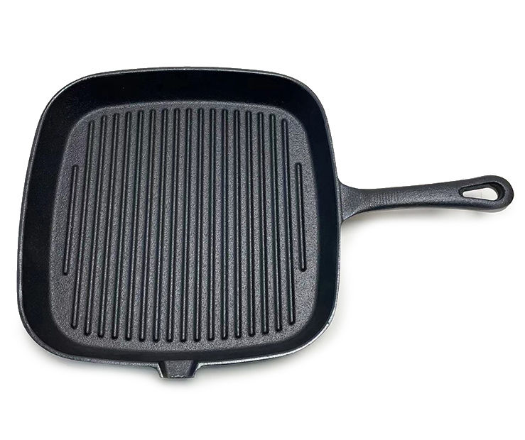 Backcountry Iron 12 Inch Square Grill Pan Large Pre-Seasoned Cast Iron