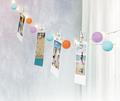 Pom String Light with Photo Clips