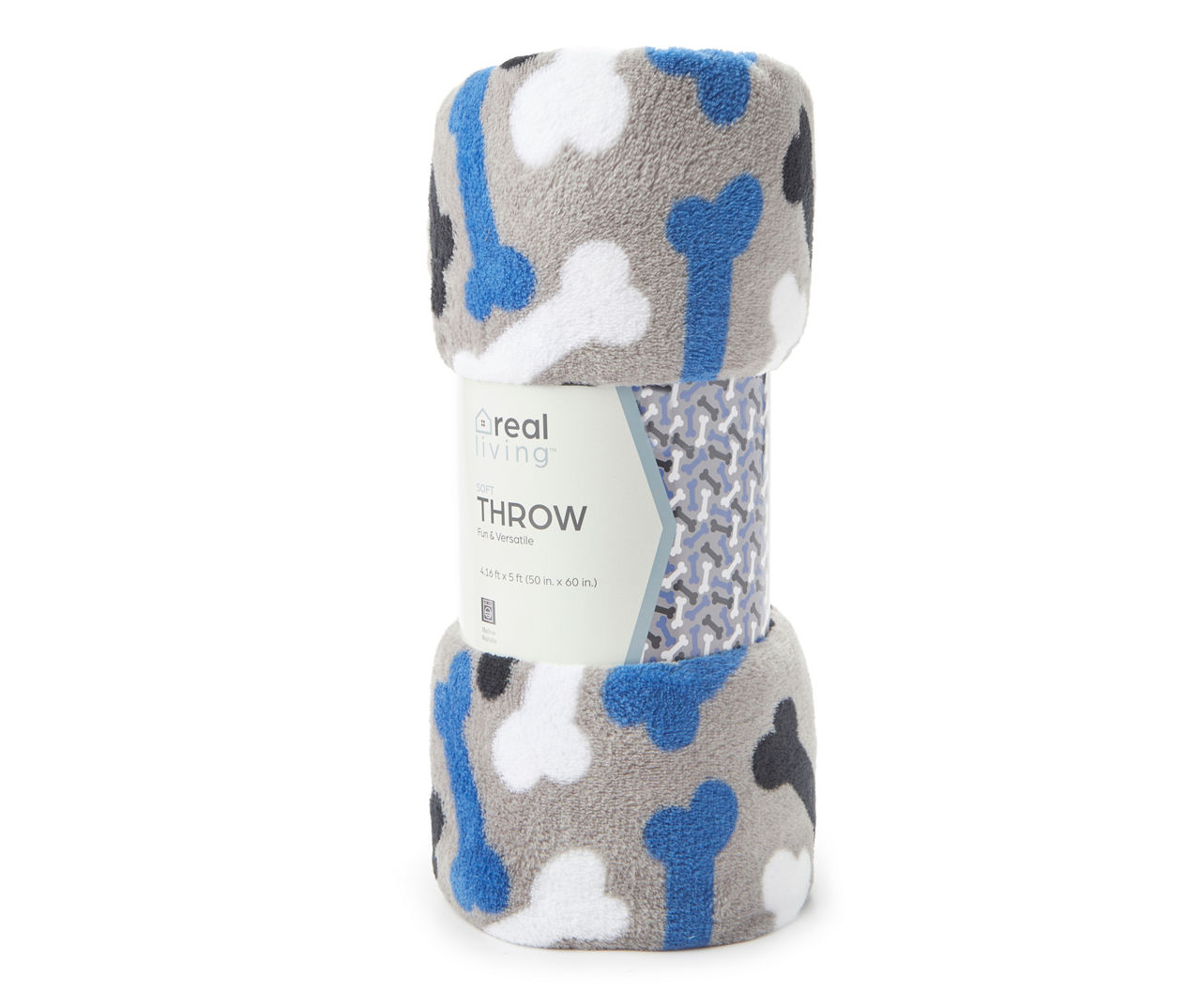 Blue Bones Fleece Throw, (50" x 60")