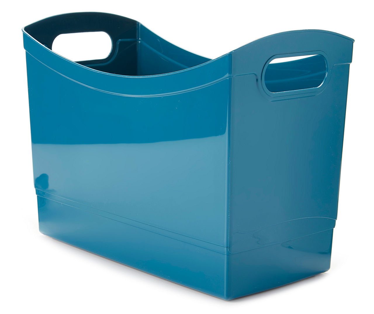 Blue 160-Quart Wheeled Latch Tote with Handle