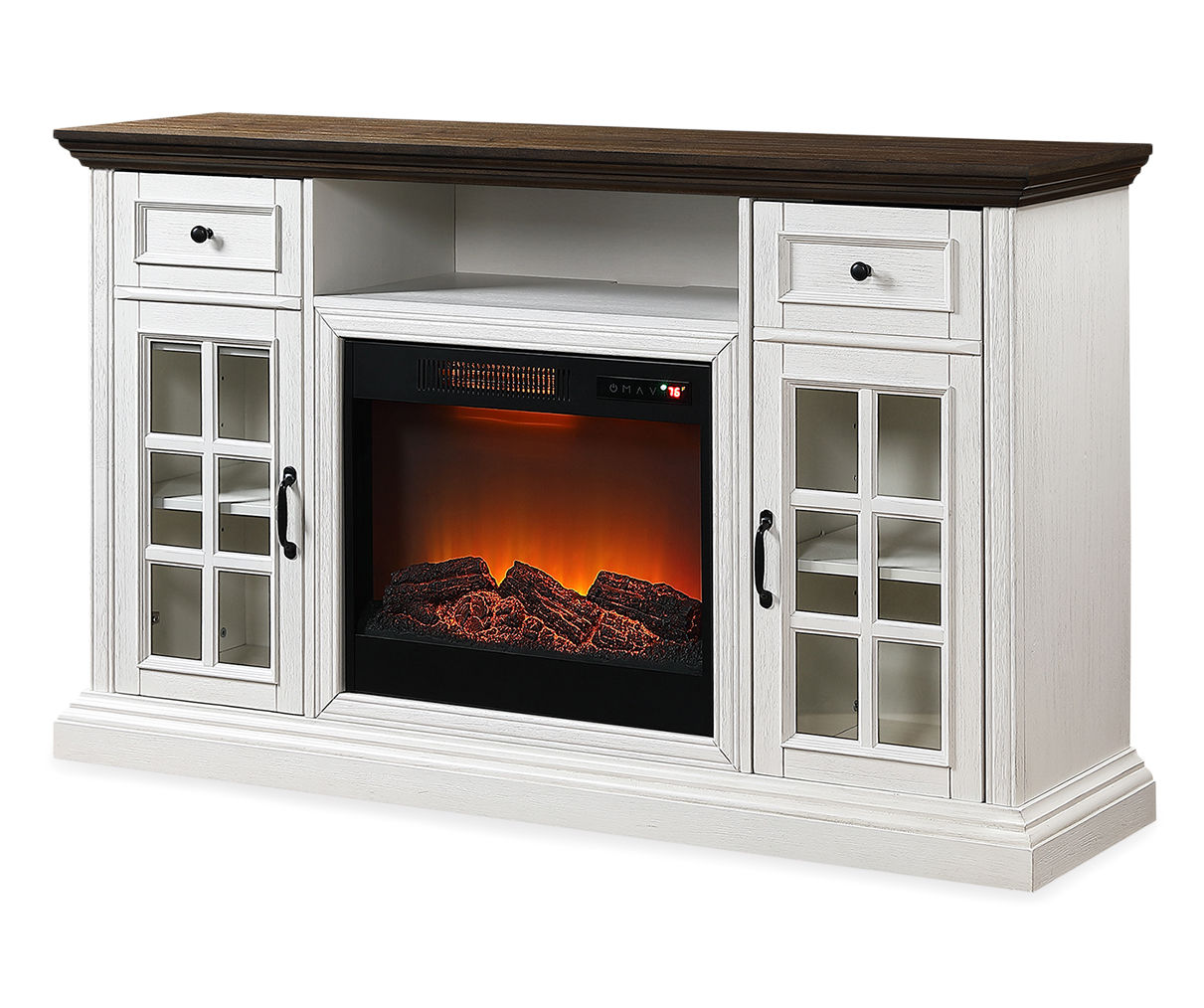 White fireplace tv store stand big lots