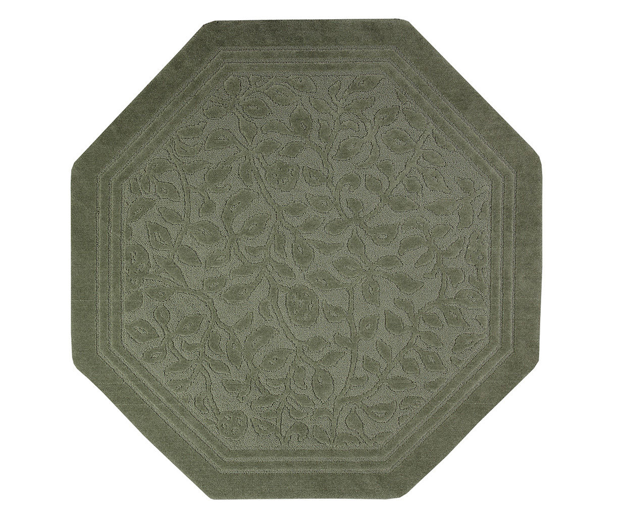 Mohawk Wellington Sage Green Octagon Bath Rug, (6' x 6') Big Lots