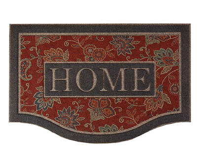 Ornamental "Home" Jacobean Outdoor Doormat, (36" x 24")