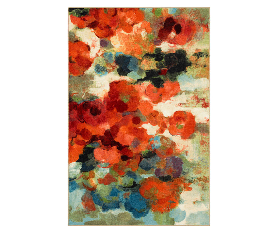Colorful Garden Area Rug, (3'9