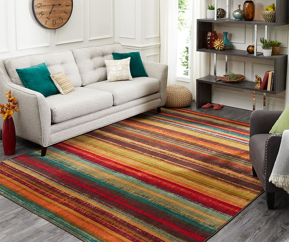 Boho Stripe Area Rug, (6' x 9')