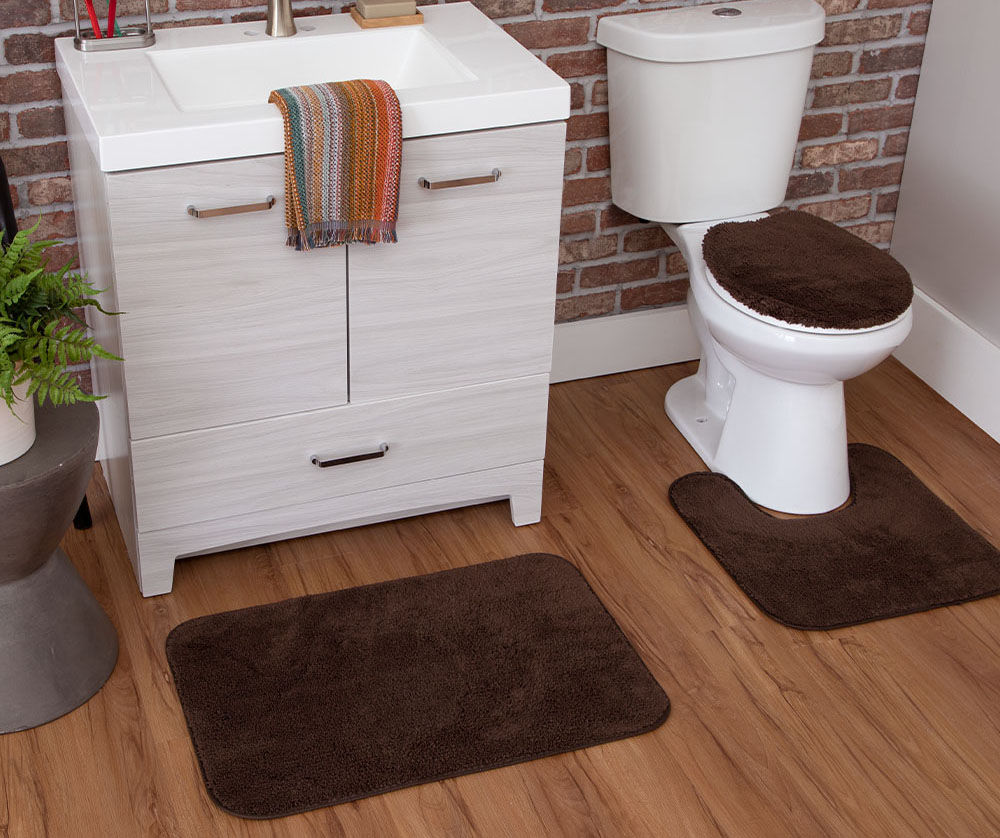 3pcs Bathroom Rugs Set Small Bathmats Bath Carpet Long Indoor