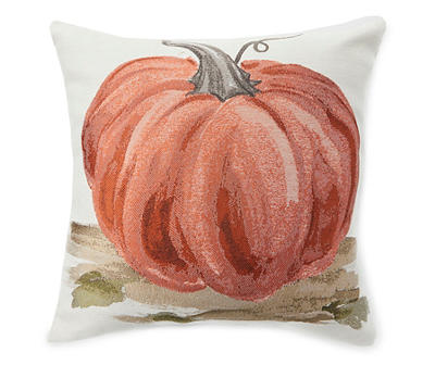 Painterly Pumpkin Throw Pillow