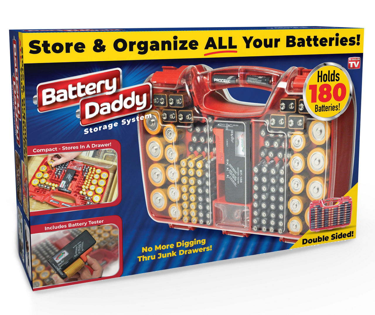 Étui de rangement pour piles Battery Daddy, comme à la télé