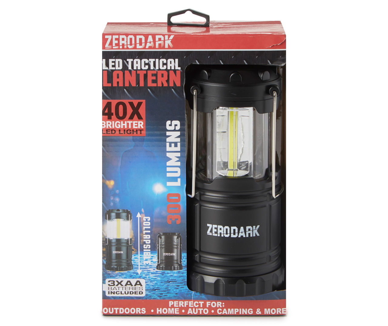 Zerodark Tactical Collapsible Lantern & Flashlight 300 Lumens, Wide Angle  Beam