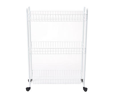 White 3-Tier Rolling Cart