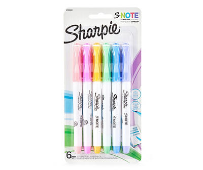 Sharpie S-Note Chisel Tip Markers, 6-Count