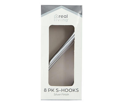 Silver S-Hooks, 8-Pack