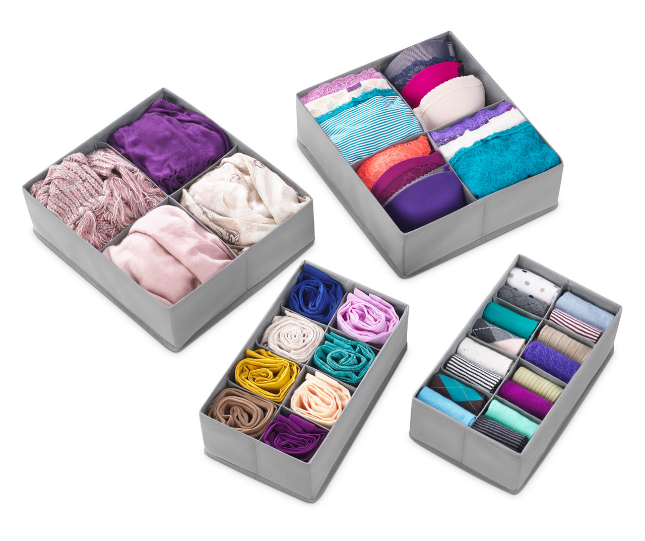 Real Living - Space Dye 2-Piece Closet Storage Bags Set