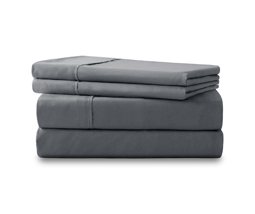 Real Living Black 4-Piece Microfiber Queen Sheet Set