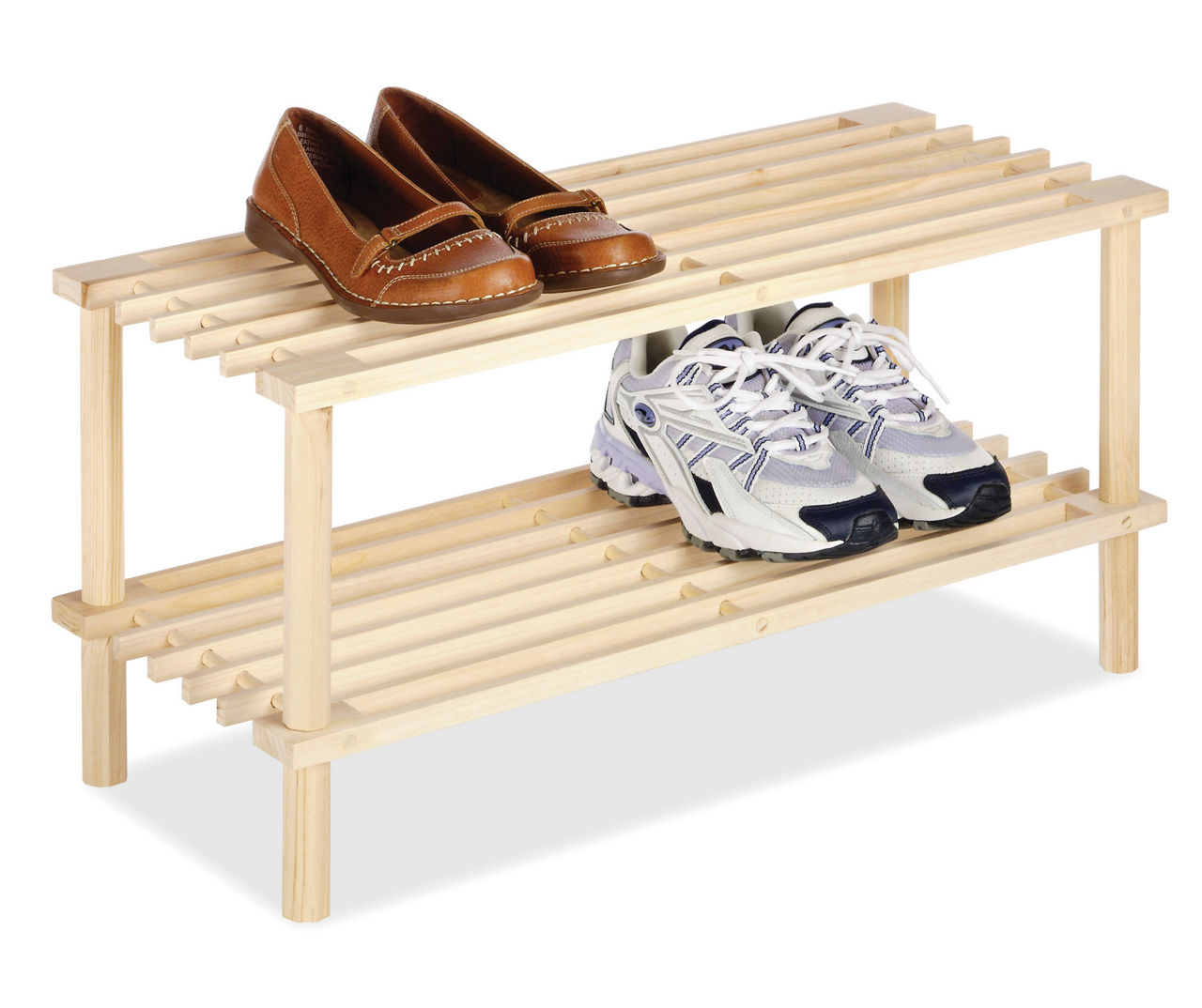 Winsome Wood Clifford 4-Tier Natural Wood Shoe Rack, 12 Pair