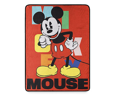 Mickey Mouse Red Throw Blanket