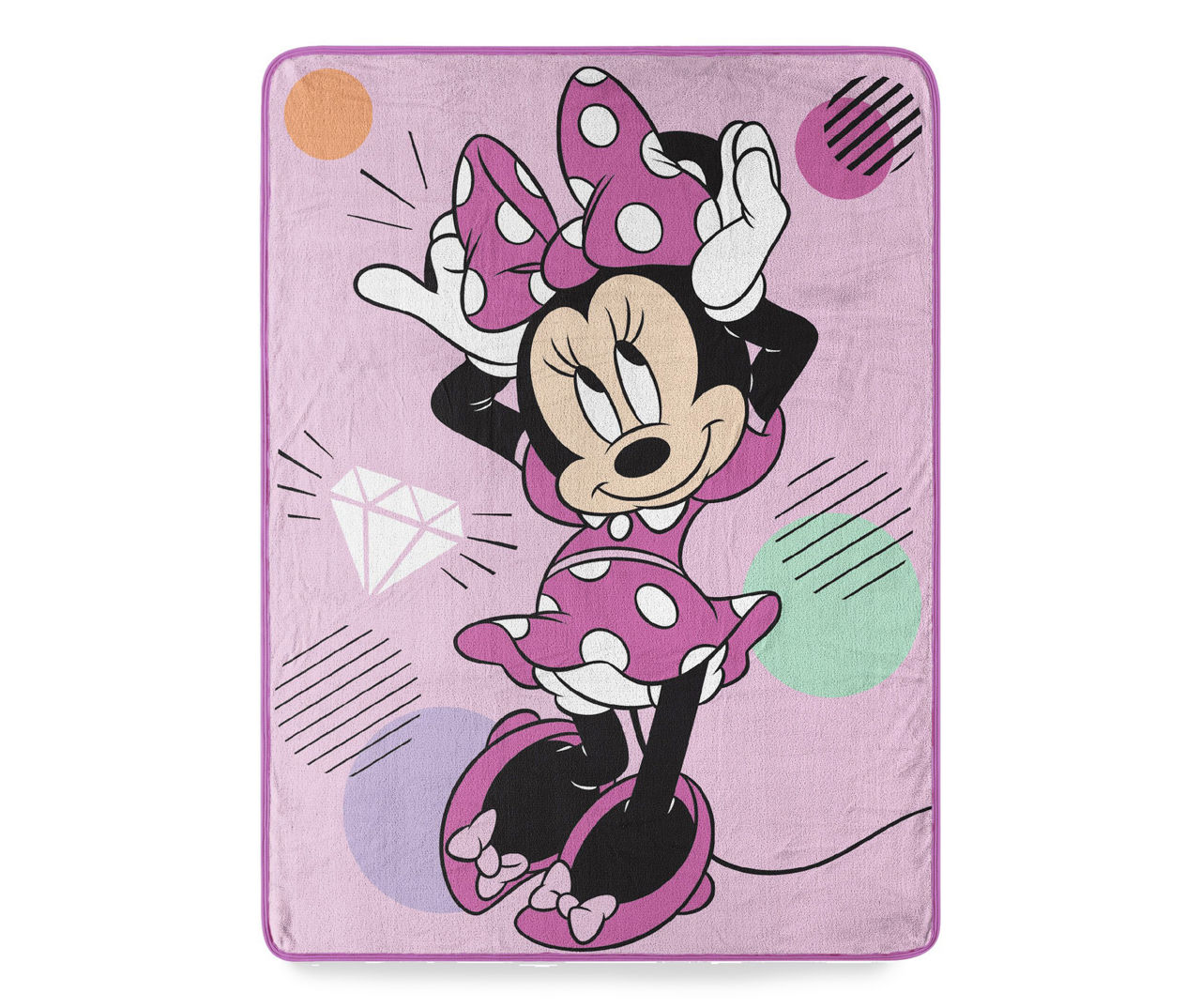 Disneys Minnie Mouse Multi Color 48 x 48 Dot Youth Comfy Throw Blanket with Sleeves 